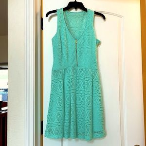 ERA TOUR  GUESS boutique LA NEW mint green fit/flare dress. Zip front